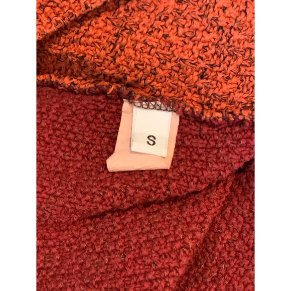 Margaret Winters Red, Orange, Purple Patchwork Wide Neck Knit Sweater Size Small - Picture 8 of 9